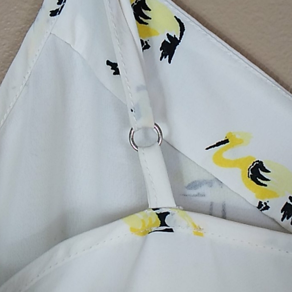 Tie Waist Flamingo Print Mini Dress - Picture 11 of 16